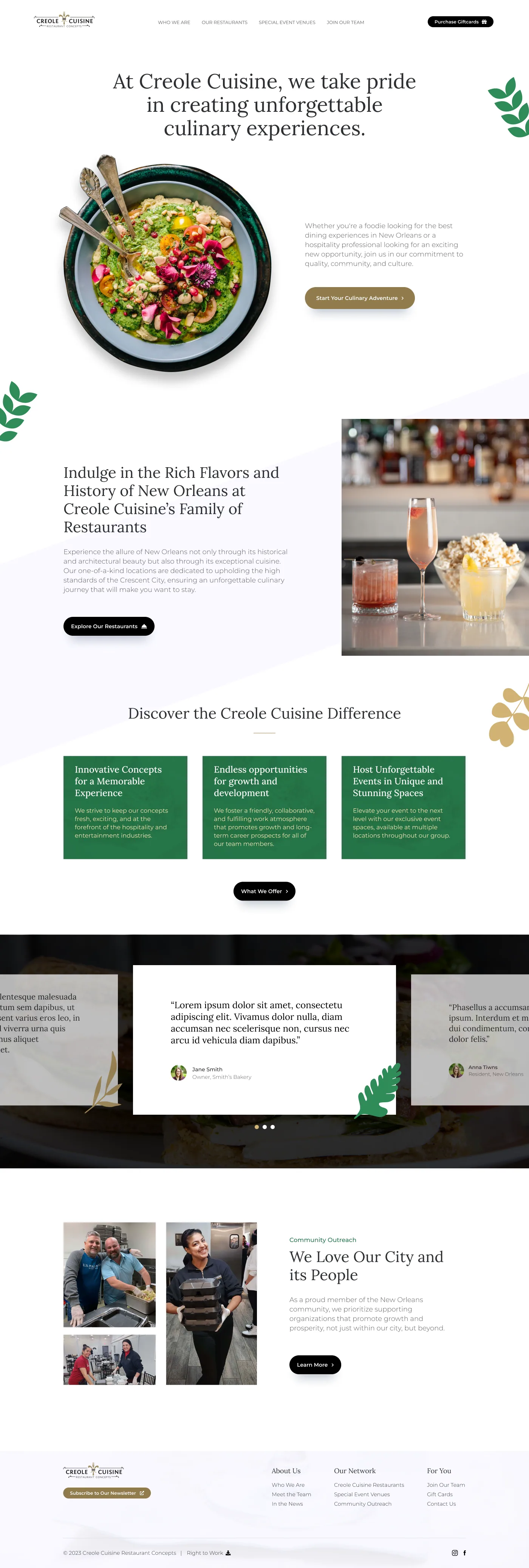 Home page