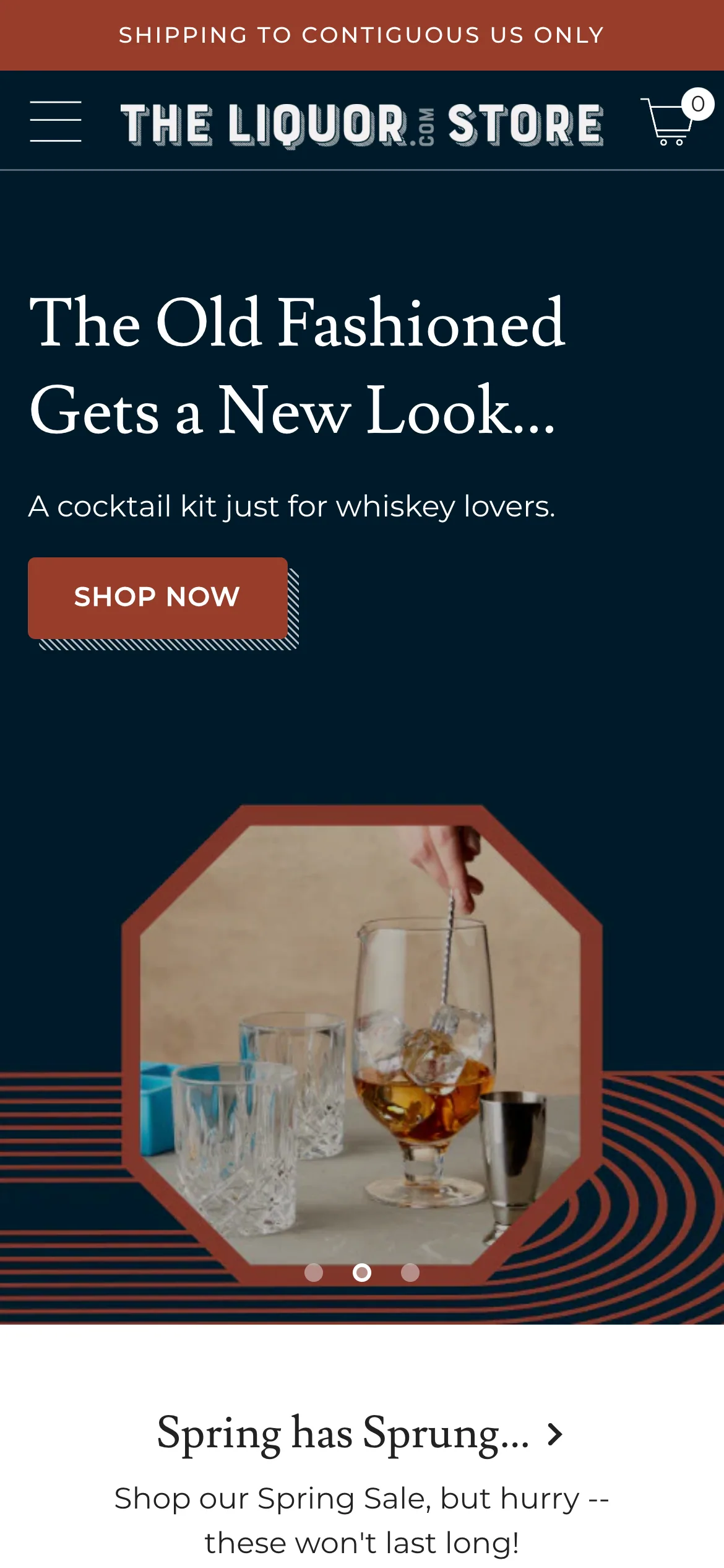 shop.liquor.com mobile home page