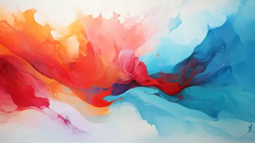 A colorful abstract painting depicting high and low emotions