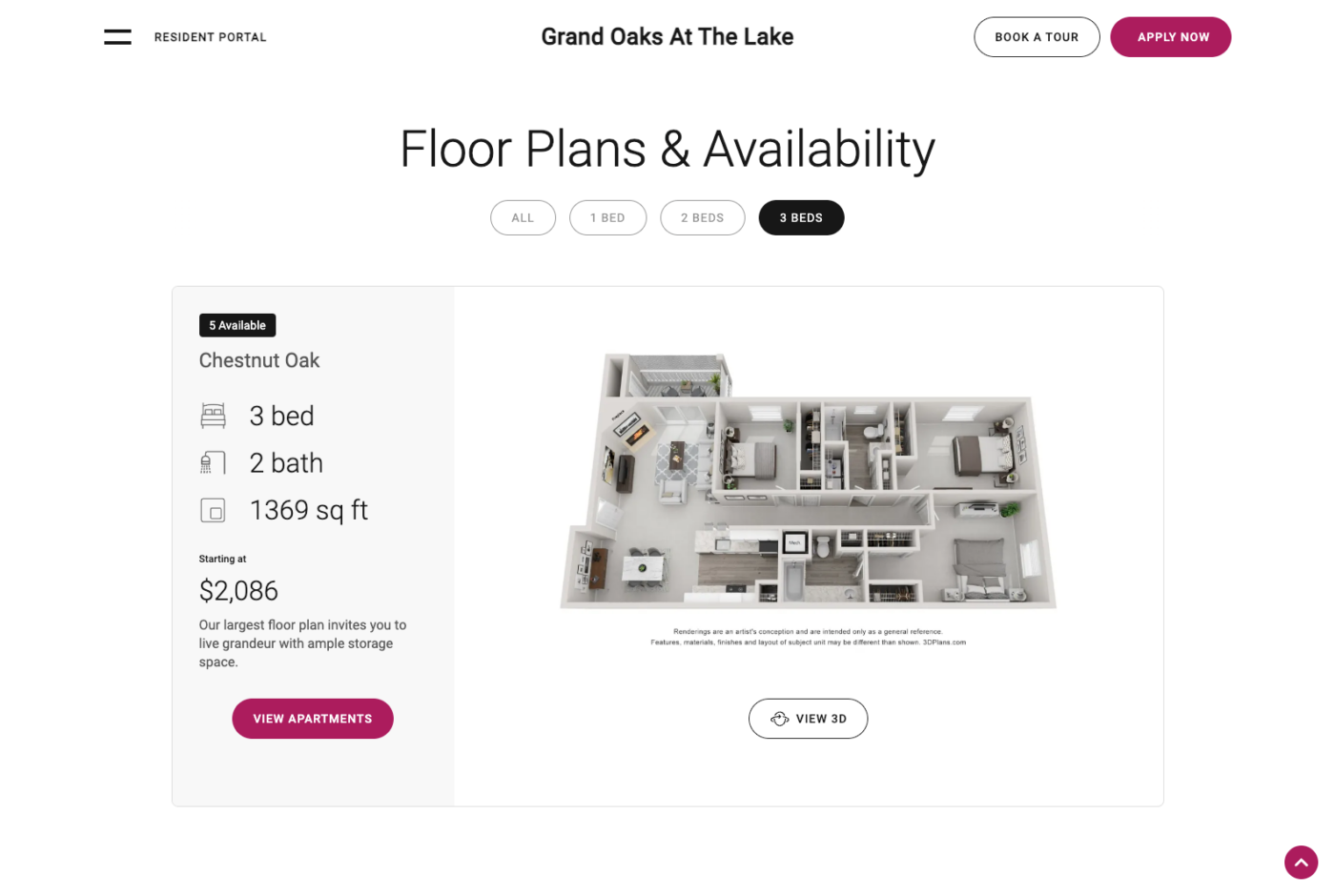 Floor plans and availability design