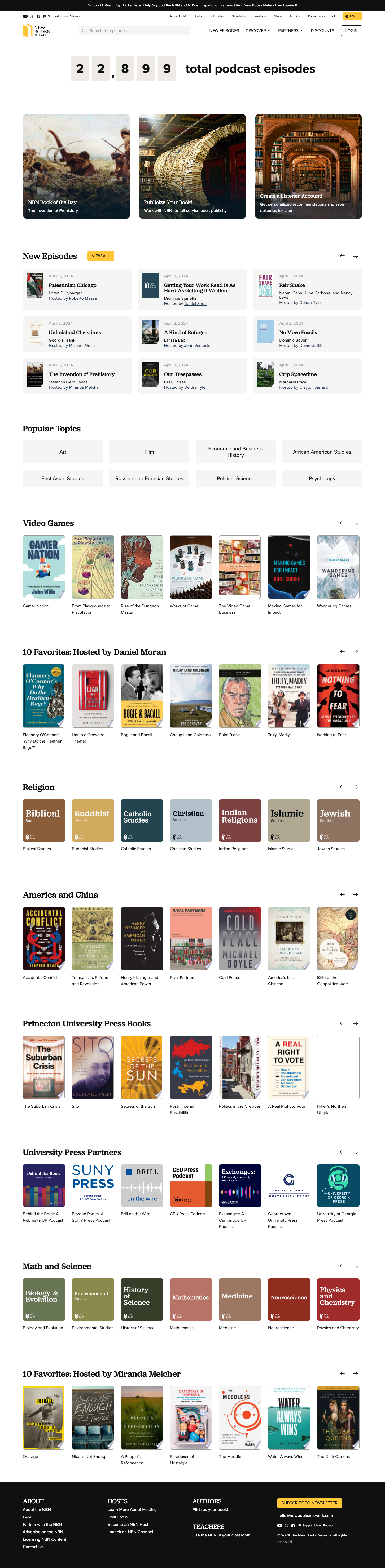 New Books Network full home page redesign