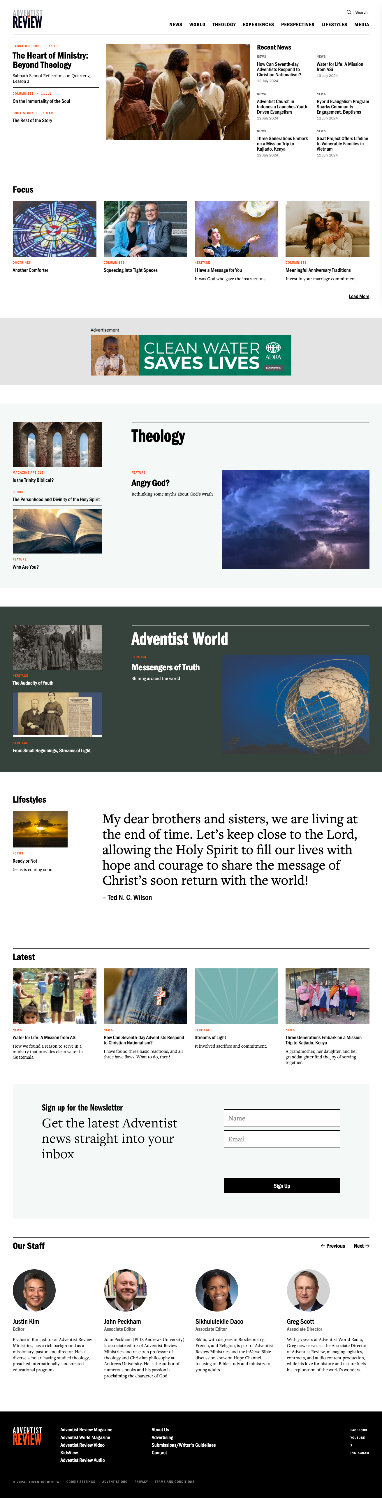 Adventist Review home page