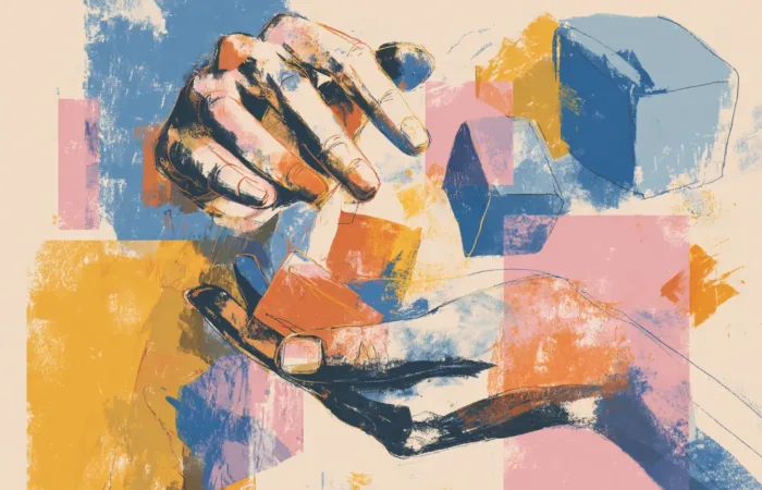 A magician's sleight of hand.